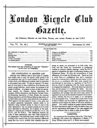 London Bicycle Club Gazette, Vol 6, No 28