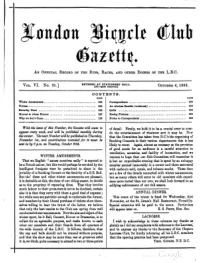 London Bicycle Club Gazette, Vol 6, No 31