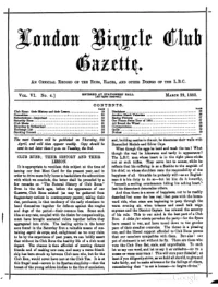 London Bicycle Club Gazette, Vol 6, No 4