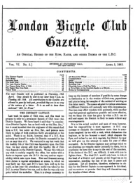 London Bicycle Club Gazette, Vol 6, No 5