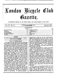 London Bicycle Club Gazette, Vol 6, No 8