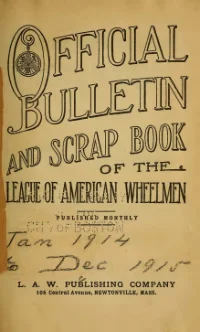 Official Bulletin American Wheelmen cover