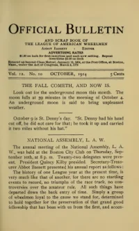 Official Bulletin American Wheelmen, Vol 12, No 10 cover