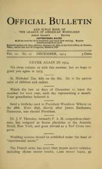 Official Bulletin American Wheelmen, Vol 12, No 12 cover