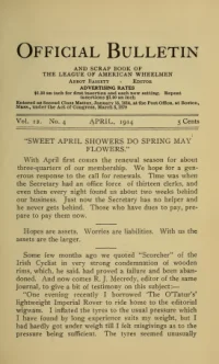 Official Bulletin American Wheelmen, Vol 12, No 4 cover