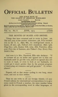 Official Bulletin American Wheelmen, Vol 12, No 6 cover
