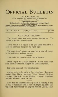 Official Bulletin American Wheelmen, Vol 12, No 8 cover