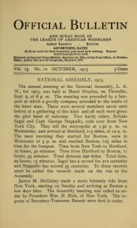 Official Bulletin American Wheelmen, Vol 13, No 10 cover