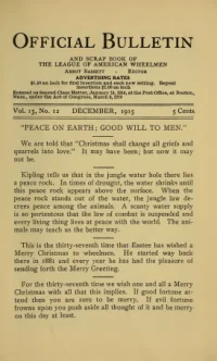 Official Bulletin American Wheelmen, Vol 13, No 12 cover