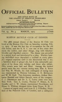 Official Bulletin American Wheelmen, Vol 13, No 3 cover