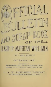 Official Bulletin American Wheelmen, Vol 14, No 12 cover