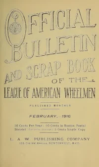 Official Bulletin American Wheelmen, Vol 14, No 2 cover