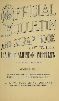 Official Bulletin American Wheelmen, Vol 14, No 3 cover