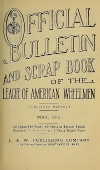 Official Bulletin American Wheelmen, Vol 14, No 5 cover