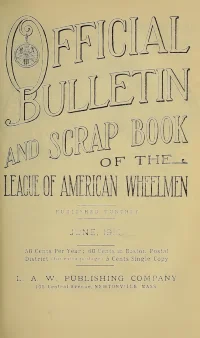 Official Bulletin American Wheelmen, Vol 14, No 6 cover