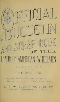 Official Bulletin American Wheelmen, Vol 14, No 9 cover