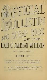 Official Bulletin American Wheelmen, Vol 15, No 10 cover
