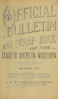 Official Bulletin American Wheelmen, Vol 15, No 12 cover