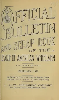 Official Bulletin American Wheelmen, Vol 15, No 2 cover