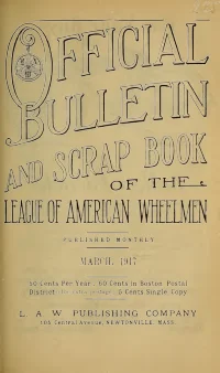 Official Bulletin American Wheelmen, Vol 15, No 3 cover