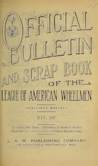Official Bulletin American Wheelmen, Vol 15, No 5 cover