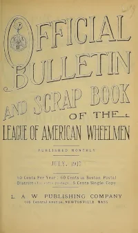 Official Bulletin American Wheelmen, Vol 15, No 7 cover
