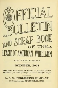Official Bulletin American Wheelmen, Vol 16, No 10 cover