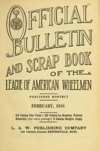 Official Bulletin American Wheelmen, Vol 16, No 2 cover