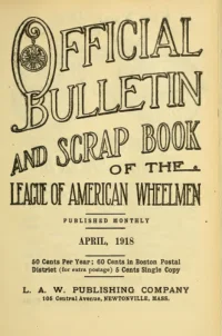 Official Bulletin American Wheelmen, Vol 16, No 4 cover