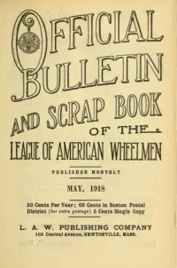 Official Bulletin American Wheelmen, Vol 16, No 5 cover