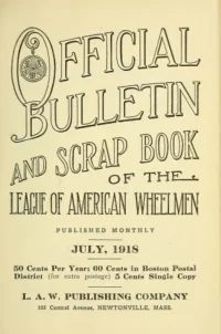 Official Bulletin American Wheelmen, Vol 16, No 7 cover