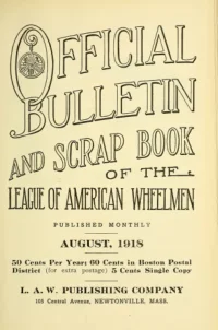 Official Bulletin American Wheelmen, Vol 16, No 8 cover