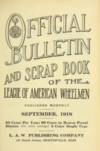 Official Bulletin American Wheelmen, Vol 16, No 9 cover