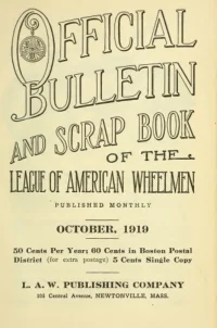 Official Bulletin American Wheelmen, Vol 17, No 10 cover