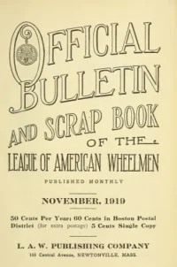 Official Bulletin American Wheelmen, Vol 17, No 11 cover