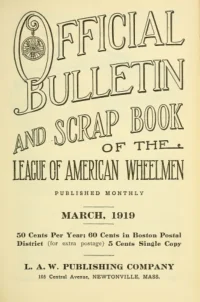 Official Bulletin American Wheelmen, Vol 17, No 3 cover