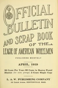 Official Bulletin American Wheelmen, Vol 17, No 4 cover