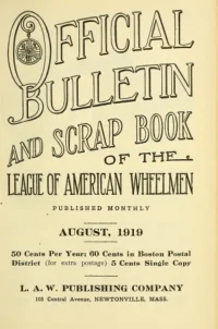 Official Bulletin American Wheelmen, Vol 17, No 8 cover