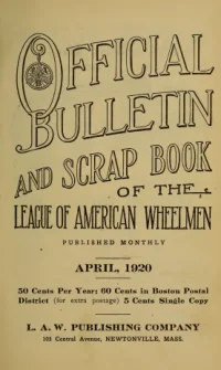 Official Bulletin American Wheelmen, Vol 18, No 4 cover