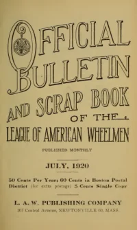 Official Bulletin American Wheelmen, Vol 18, No 7 cover