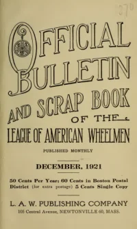 Official Bulletin American Wheelmen, Vol 19, No 12 cover