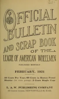 Official Bulletin American Wheelmen, Vol 19, No 2 cover