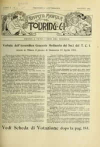 Rivista Mensile del Touring Club Italiano, Vol 10, No 5 cover