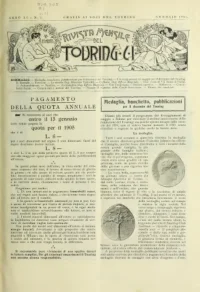 Rivista Mensile del Touring Club Italiano, Vol 11, No 1