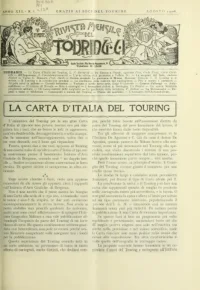 Rivista Mensile del Touring Club Italiano, Vol 12, No 8
