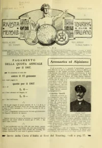 Rivista Mensile del Touring Club Italiano, Vol 13, No 1 cover