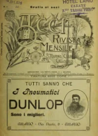 Rivista Mensile del Touring Club Italiano, Vol 2, No 1 cover