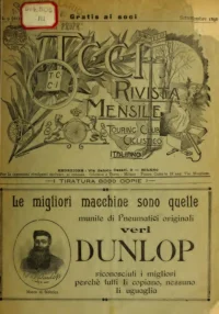 Rivista Mensile del Touring Club Italiano, Vol 2, No 9 cover