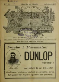 Rivista Mensile del Touring Club Italiano, Vol 3, No 7 cover