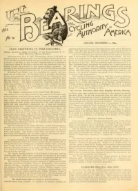 The Bearings, Vol 10, No 20 cover